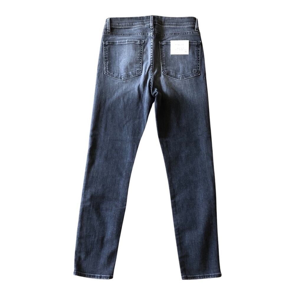 Fidelity Gwen High Rise Skinny Crop Jeans Raw Edge Hem Castle Gray Wash 28 NWT - Picture 5 of 13